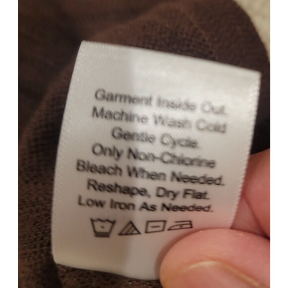 Coldwater Creek Cardigan Sweater Set W/Tank Brown Sequin 3/4 Sleeve Women's Lg - Picture 12 of 12